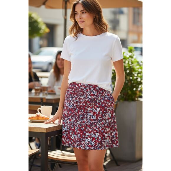 CJ Banks Women's Floral Skort w/ Pockets Size 16W Plus Size Pickleball Tennis - Picture 1 of 6